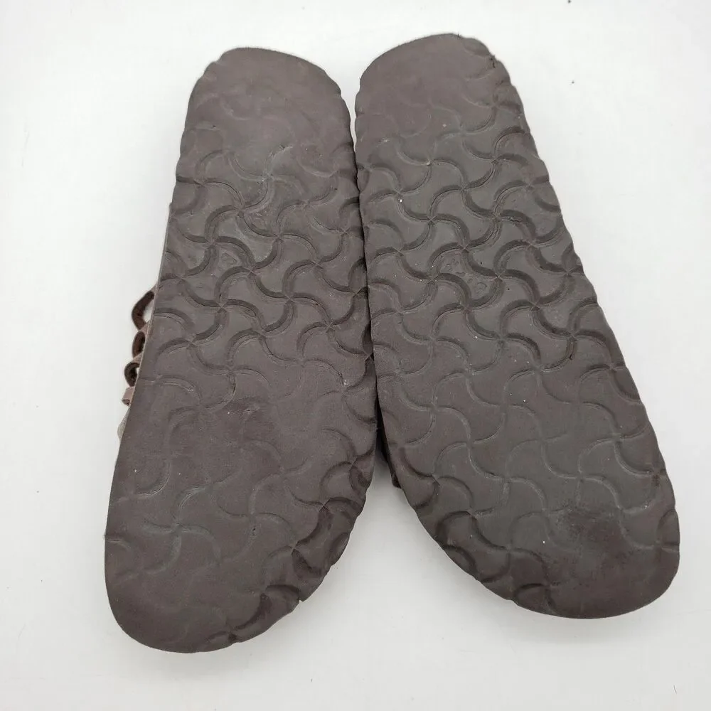 Birkenstock Women Granada Soft Footbed Brown Leather Sandals Size 38 US 7 Narrow